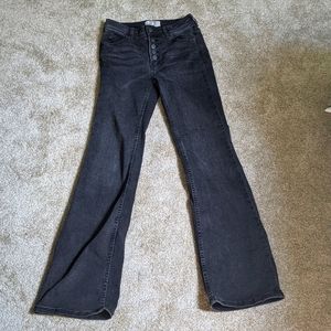 We the Free, High rise, button fly, black, flare jeans